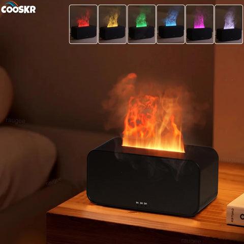 Difusor e Umidificador de Aromas - Mini chama com luz LED